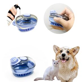 Dog Bath Brush, Can Get into the Pet' Hair to Scrub Dog Scrubber for Bath, Easy to Come Out the Shampoo Dog Shower Brush, Upgrade Silicone Deshedding Dog & Cat Brush, Dog Washing Dispenser Brush