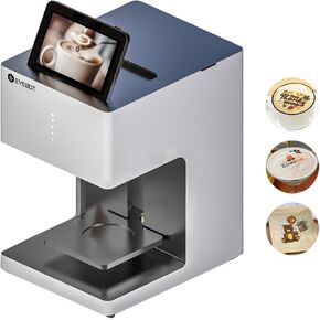 Coffee Latte Art Machine EB-FC1 Food-Grade Coffee Printer Customized Multi-Color Pictures Printing, DIY Personalized Decoration Cake Printer for Cafes Bars, Color FancyBox - Black