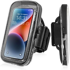 [Support Thick Cases] 6.7'' Clear Running Phone Armband, Running Essentials for Women Men, Arm Band Gear with Keycard Pocket Accessories for Walking Fitness for iPhone 15 14 13 12 Pro Max Plus Pixel
