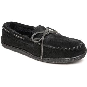 Minnetonka Men's Sheepskin Hardsole Moccasin Slippers