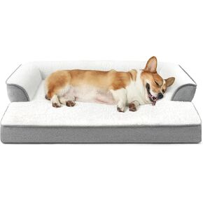 NOYAL Dog Bed for Large Dogs Orthopedic Bolster Couch Dog Sofa Bed Removable Washable Cover Egg Foam