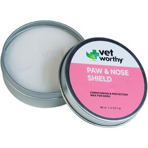 Vet Worthy Paw & Nose Shield - Conditioning and Protection Wax for Dogs - Paw Moisturizer to Heal and Repair Dry, Cracked, and Damaged Paw Pads - 2 oz