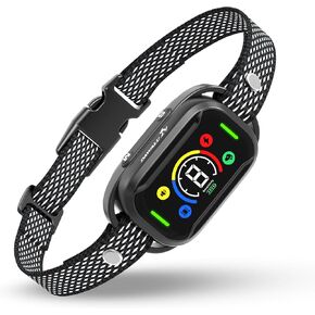 Dog Bark Collar, DAWALU Rechargeable Smart Collar, Anti Barking Training Collar with 7 Adjustable Sensitivity Beep Vibration Shock, Bark Collar for Large Medium Small Dogs (Black)