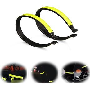2PCS Cycling Trouser Clips Cycle Accessories, Bicycle Accessories for Men Women Runners, Universal Elastic Ankle Straps for Cycling Trouser Wrap Clip Reflective Gear Accessories Outdoor