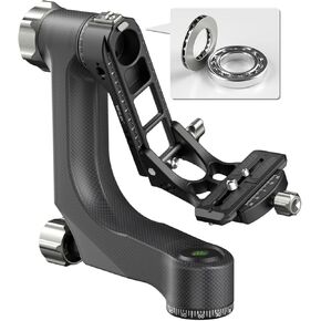 حامل ثلاثي القوائم احترافي من ألياف الكربون عالي التحمل مثبت انحراف لكاميرا DSLR تصوير بانورامي 360 درجة PH8 مع Arca Swiss 1/4 بوصة و3/8 بوصة لوحة QR أقصى تحميل 33 رطل/15 كجم in Kuwait