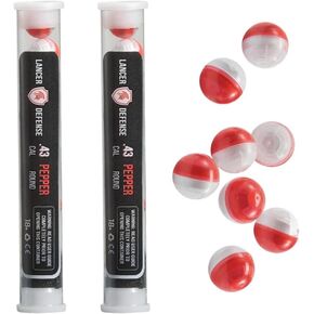 Lancer Tactical Defense Ball 0.43 Cal for Self Defense Includes Pepper Projectile Bulk 2 Pack, Pack of 8 Each