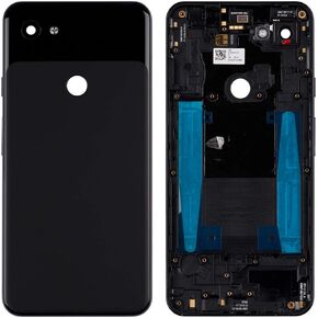 New Replacement Battery Door Back Cover Compatible with Google Pixel 3A XL 6.0" Replacement Real Glass Battery Back Cover Housing Door (Black)