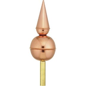 Good Directions 700 Avalon Finial with Roof Mount, Polished Copper