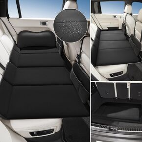 Non-Inflatable Car Backseat Bed for Travel: Portable Extender Bed for Rear Seat- Adjustable Belts Ease Folding Double-Sided Back Seat Mattress for Universal SUV Truck Sleeping Camping