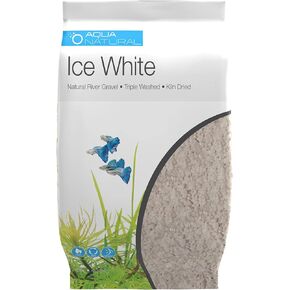 Ice White 20lb Gravel Substrate for aquascaping, Aquariums, vivariums and terrariums 4-6mm, White