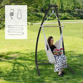 G TALECO GEAR Hammock Chair Stand,Heavy-Duty Steel Hammock Stand,Multi-Use Swing Stand for Outdoor Indoor，Hammock Chair not Include… (C Type)