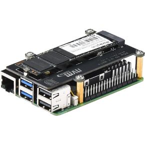 PCIe M.2 HAT+ for Raspberry Pi 5, Pi 5 NVMe SSD PIP PCIe Pimoroni Peripheral Board with Extra Screw Sets for 2280/2260/2242/2230 NVMe SSD for Raspberry Pi 5