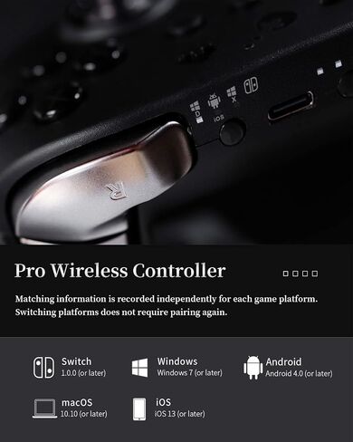 Tinbinx (No Stick Drift) KingKong2 Pro Wireless Controller for Switch, Compatible with Switch/Switch Lite/Switch OLED/PC/Android/Mac/IOS, Motion Control/NFC (white) in Saudi Arabia