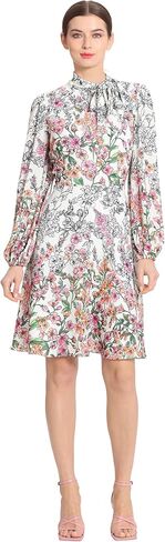 Maggy London Women's Long Sleeve Dress with Mock Neck with Tie in Saudi Arabia