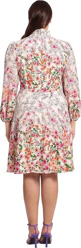 Maggy London Women's Long Sleeve Dress with Mock Neck with Tie in Saudi Arabia