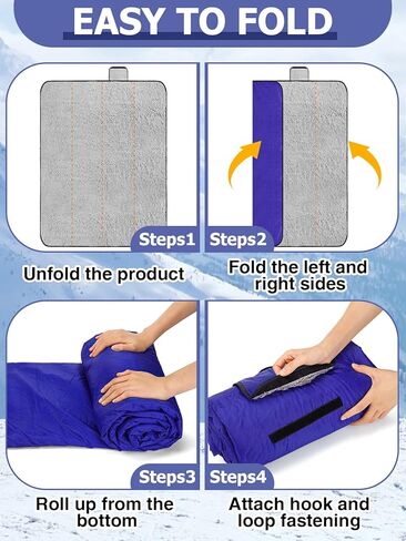 Waterproof Outdoor Stadium Blanket with Sherpa Lining, Washable Windproof Warm Foldable for Camping, Sporting Events, Picnic, Concert, Pet, Travel, Emergency Car Blanket, Gift for Cold Weather (Black) in Kuwait