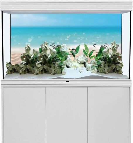 AWERT الفينيل 48x18 بوصة الشاطئ حوض السمك خلفية الرمال البحر الساحلية موضوع الشاطئ خزان الأسماك خلفية المحيط تررم الخلفية in Kuwait