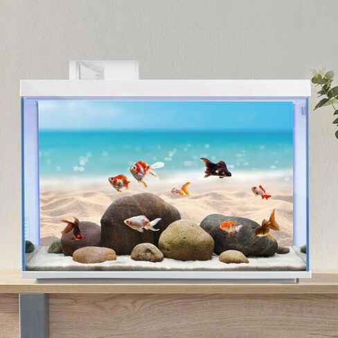 AWERT الفينيل 48x18 بوصة الشاطئ حوض السمك خلفية الرمال البحر الساحلية موضوع الشاطئ خزان الأسماك خلفية المحيط تررم الخلفية in Kuwait