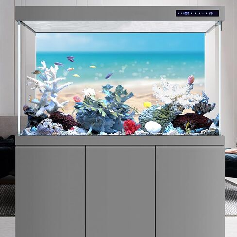 AWERT الفينيل 48x18 بوصة الشاطئ حوض السمك خلفية الرمال البحر الساحلية موضوع الشاطئ خزان الأسماك خلفية المحيط تررم الخلفية in Kuwait