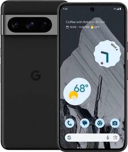Google Pixel 8 Pro - هاتف ذكي يعمل بنظام Android مع عدسة Telephoto وشاشة Super Actua - بطارية تدوم 24 ساعة - Obsidian - 256 جيجابايت (متجدد) in Saudi Arabia
