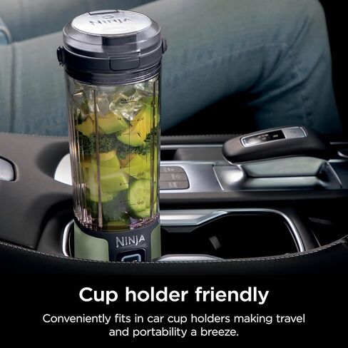 Ninja Blast Portable Blender, Cordless, 18oz. Vessel, Personal Blender For-Shakes and Smoothies, BPA Free, Leakproof-Lid and Sip Spout, USB-C Rechargeable, Dishwasher Safe Parts, Olive Green, BC151OG in Saudi Arabia