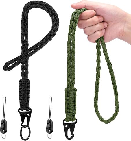 2 Set Paracord Lanyard for Keys, Heavy Duty Lanyard Keychain for Men, 550 Paracord Braided Lanyard in Saudi Arabia