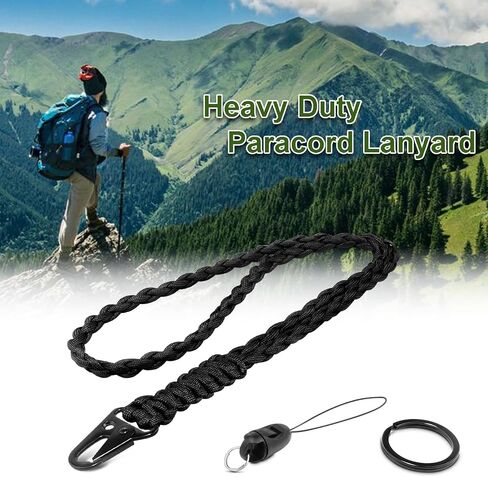 2 Set Paracord Lanyard for Keys, Heavy Duty Lanyard Keychain for Men, 550 Paracord Braided Lanyard in Saudi Arabia