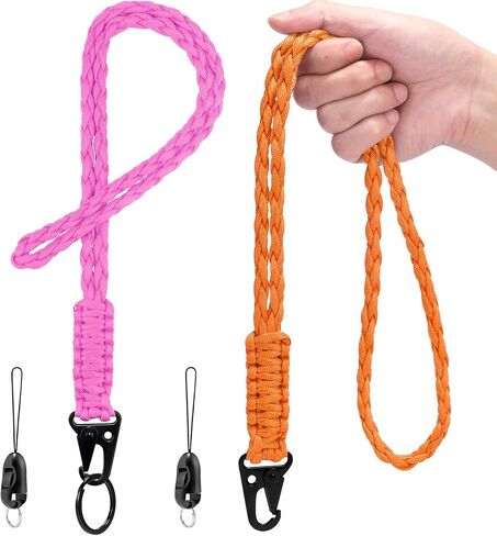 2 Set Paracord Lanyard for Keys, Heavy Duty Lanyard Keychain for Men, 550 Paracord Braided Lanyard in Saudi Arabia