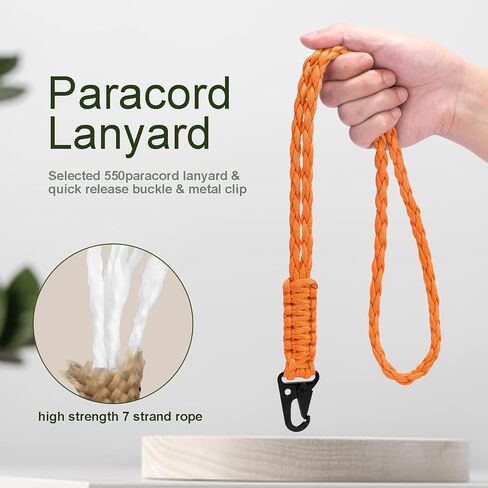 2 Set Paracord Lanyard for Keys, Heavy Duty Lanyard Keychain for Men, 550 Paracord Braided Lanyard in Saudi Arabia