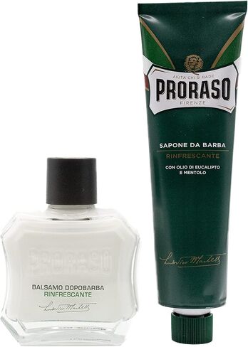 Proraso Proraso Classic Shaving Duo Kit, Refreshing: Shaving Cream Tube and After Shave Lotion, 1 ct. in Kuwait