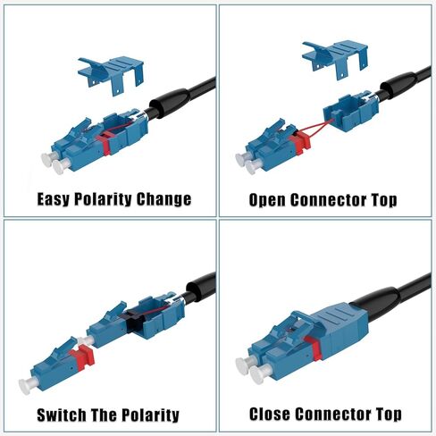 150M / 492ft OS2 LC إلى LC Uniboot كبل تصحيح الألياف، مزدوج مدرع خارجي 9/125 وصلة ألياف أحادية الوضع | خيارات الطول: 10 م - 300 م، 1 جيجا / 10 جيجا سلك كابل بصري LSZH، OD-5mm in Kuwait