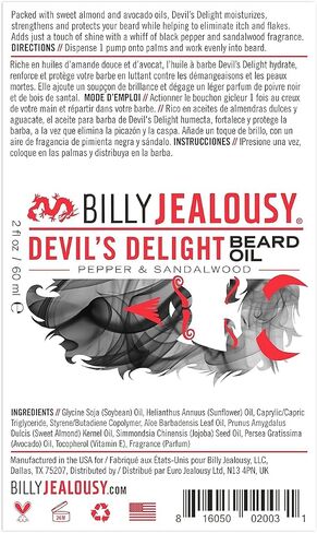 Billy Jealousy USA Beard Oil With Jojoba, Avocado and Sunflower Oil, 2 Fl Oz in Saudi Arabia
