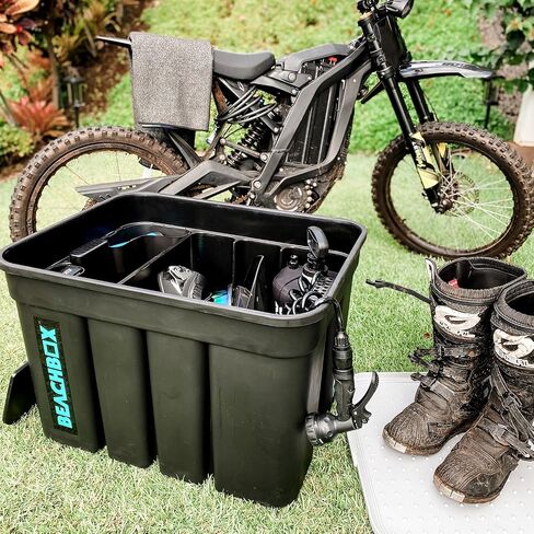 Portable Shower and Storage Box in One | with Insulated Shower Tank (1.3 Gal) with Handheld Multi-Spray Shower Gun | Portable Outdoor Shower Kit with Trunk Organizer for Outdoor & Beach Trips in Saudi Arabia