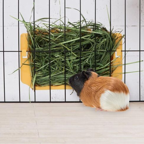 Hypeety Rabbit Hay Feeder Guinea Pig Hay Feeder Plastic Bunny Hay Feeder Automatic Hay Feeder Cage Accessories for Bunny Rabbit Guinea Pig Chinchillas Small Animals (Blue) in Saudi Arabia