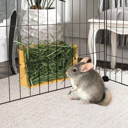 Hypeety Rabbit Hay Feeder Guinea Pig Hay Feeder Plastic Bunny Hay Feeder Automatic Hay Feeder Cage Accessories for Bunny Rabbit Guinea Pig Chinchillas Small Animals (Blue) in Saudi Arabia