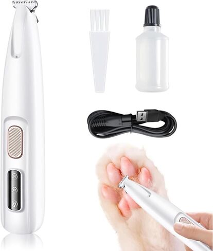 Pet MicroPrecision Trimmer, Paw Trimmer, Dog Clippers for Grooming, 2024 Newest Multifunctional Pet Hair Clippers Waterproof Rechargeable with LED Light, pet paw Trimmer for Paws Eyes Ears Face Rump in Saudi Arabia