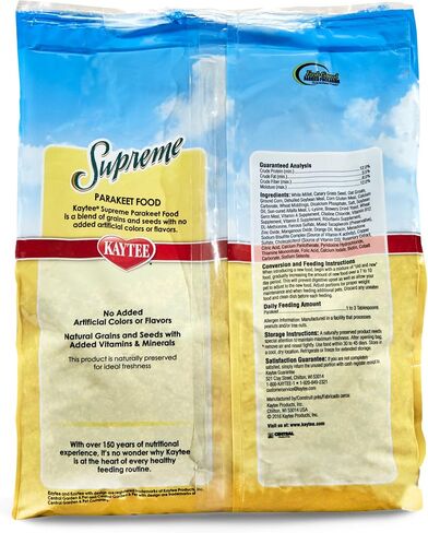 Kaytee Supreme Pet Parakeet Food, 20 lb in Saudi Arabia