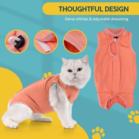 Avont Cat Recovery Suit - Kitten Onesie for Cats After Surgery in Kuwait