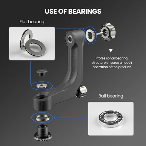 حامل ثلاثي القوائم احترافي من ألياف الكربون عالي التحمل مثبت انحراف لكاميرا DSLR تصوير بانورامي 360 درجة PH8 مع Arca Swiss 1/4 بوصة و3/8 بوصة لوحة QR أقصى تحميل 33 رطل/15 كجم in Kuwait