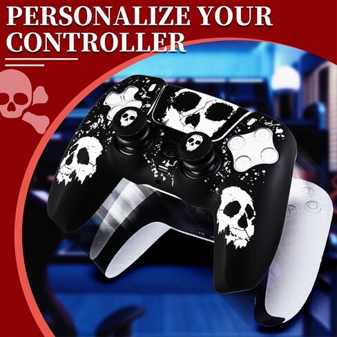 غطاء حماية من السيليكون من PlayRealm وملصق × 1 وعدم السقوط × 2 لوحدة تحكم PS5 (أزرق شبحي) in Saudi Arabia