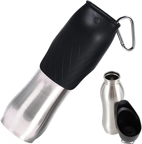 Dog Water Bottle Portable - Lightweight Stainless Steel Portable Dog Water Bottle for Outdoor Pet Hydration, Leak-Proof Travel Dog Water Bottle in Saudi Arabia