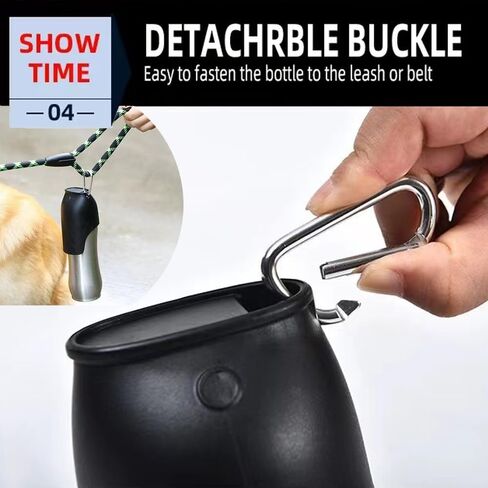 Dog Water Bottle Portable - Lightweight Stainless Steel Portable Dog Water Bottle for Outdoor Pet Hydration, Leak-Proof Travel Dog Water Bottle in Saudi Arabia