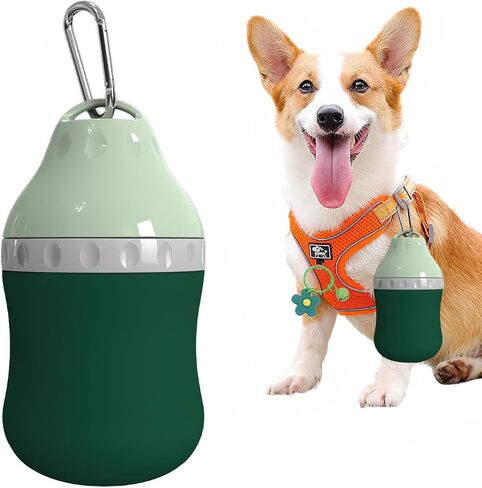 Dog Travel Water Bottle Detachable Bowl Leak Proof Portable ，Silicone Bottle Body，Collapsible and Suitable for Small Pets for Outdoor Walking, Hiking, Travel in Saudi Arabia