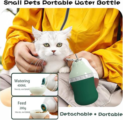 Dog Travel Water Bottle Detachable Bowl Leak Proof Portable ，Silicone Bottle Body，Collapsible and Suitable for Small Pets for Outdoor Walking, Hiking, Travel in Saudi Arabia