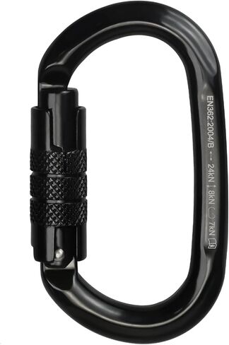 CE 24kN Oval Climbing Screwgate Clip for Outdoor Activities, Stormproof, Hiking, Mountaineering, Climbing, Camping, Fishing, Hunting, Skiing, Snowshoeing in Saudi Arabia