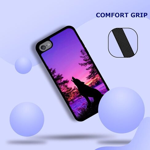 SM Cases iPod Touch 7 Case, iPod Touch 6 Case, iPod Touch 5 Case - Wolf Printed Designer Soft Rubber TPU Protective Shockproof Back Phone Case/Cover for iPod Touch 7/6 / 5. in Saudi Arabia