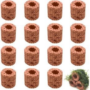 15 Pcs Aquatic Water Plant Fixed Rings, Base 25mm Aquarium Plant Anchor, Aquarium Landscape Ceramic Plant Pot Cultivation Fixed Ring for Fish Tank Accessories