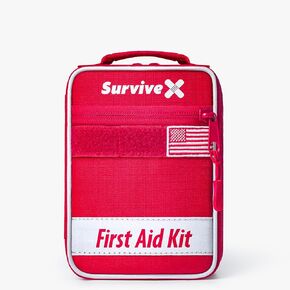 Small First Aid Kit for Car, Travel & Home - Emergency Kit for Hiking, Camping, Backpacking and Outdoor Adventures - Includes Zip Stitch Wound Closure Strips