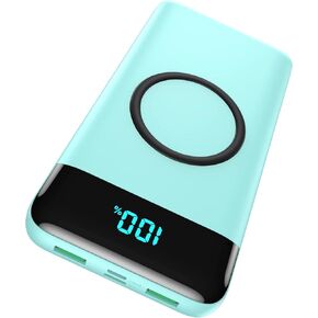 Wireless Portable Charger 30,800mAh 15W Wireless Charging 25W PD QC4.0 Fast Charging Smart LED Display USB-C Power Bank, 4 Output & 2 Input External Battery Pack Compatible with iPhone, Samsung, iPad