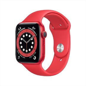 Apple Watch Series 6 (GPS, 40mm) - Red Aluminum Case with Red Sport Band (Renewed Premium)